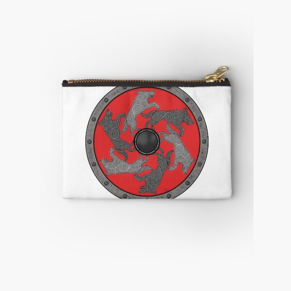 Item preview, Six Leaping Wolves on a Round Shield designed and sold by Longhausart.