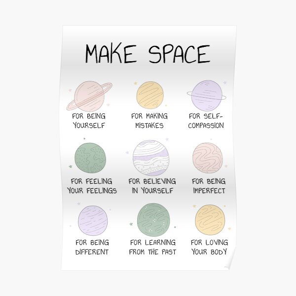 Mental Health Poster School Counselor Psychologist Therapist Office Decor Affirmations Art Positivity Wellness Wellbeing Happiness Poster