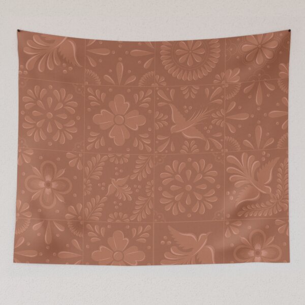 Item preview, Warm Boho Talavera Tile Pattern by Akbaly designed and sold by Akbaly.