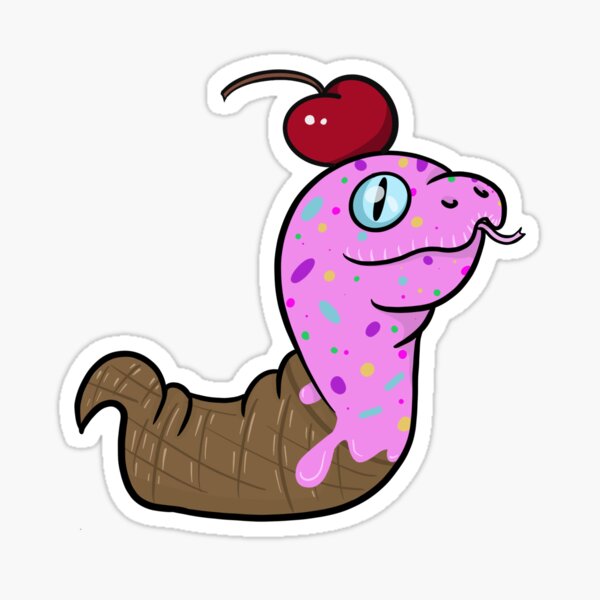 Ice Cream Snek Sticker