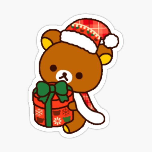 "Rilakkuma christmas" Sticker for Sale by Gamehamza Redbubble