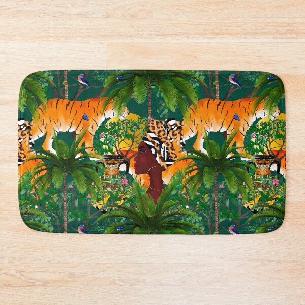 Item preview, Tigers,Jungle,tropical,exotic,African,Afro,black girl pattern designed and sold by MariaMarinova.