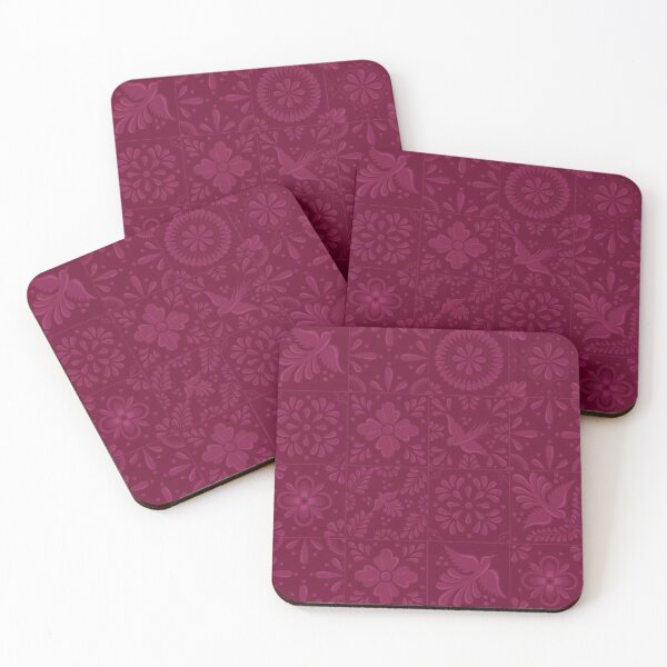 Item preview, Dark Fucsia Talavera Tile Pattern by Akbaly designed and sold by Akbaly.