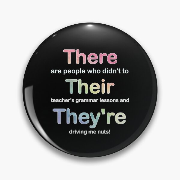 Item preview, There Their They're English Grammar Funny Gift - English Grammar Lesson designed and sold by Boum04.