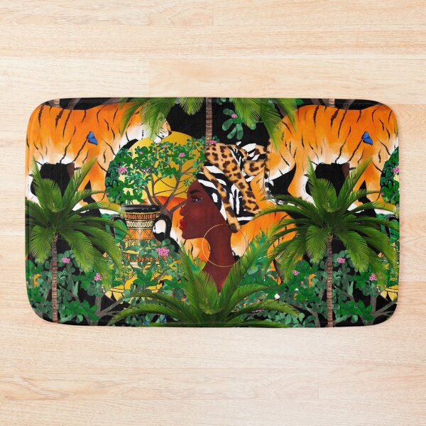Item preview, Tigers,Jungle,tropical,exotic,African,Afro,black girl pattern designed and sold by MariaMarinova.