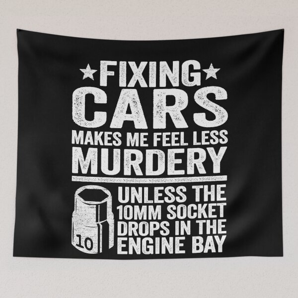 Item preview, Fixing Cars Makes Me Feel Less Murdery Funny Mechanic designed and sold by Stronzi.