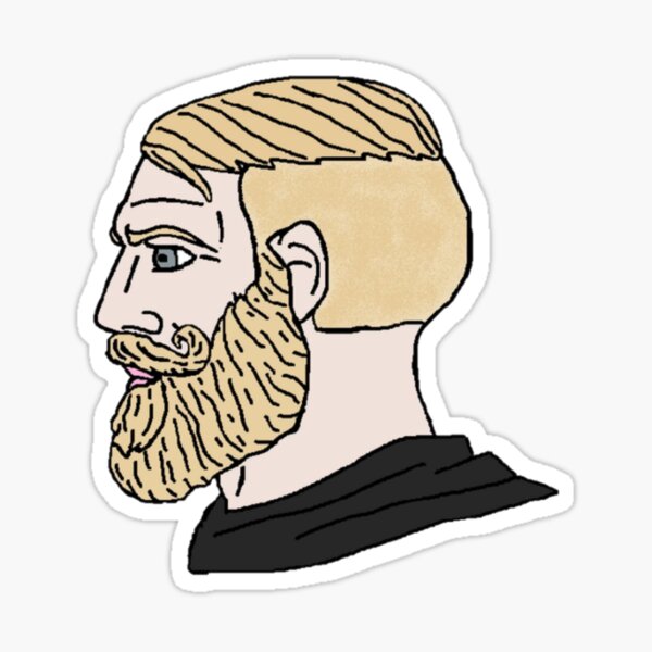 Funny Chad Yes - Yes Chad Meme - Yes Face Meme Sticker for Sale