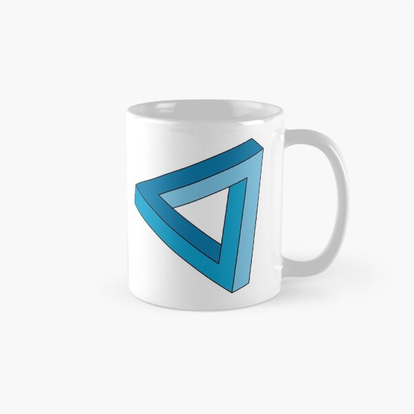 Item preview, Blue Impossible Triangle Optical Illusion designed and sold by iscaStudioArt.