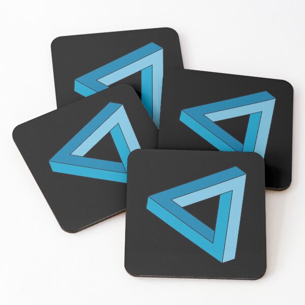 Item preview, Blue Impossible Triangle Optical Illusion designed and sold by iscaStudioArt.