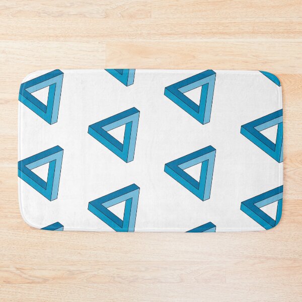 Item preview, Blue Impossible Triangle Optical Illusion designed and sold by iscaStudioArt.
