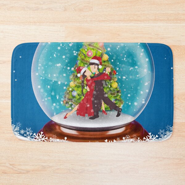 Item preview, Dance Couple in Winter Snow Globe with Christmas Tree designed and sold by infinitetango.