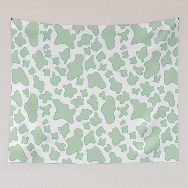 Item preview, Light Green cow print pattern, mooo designed and sold by BOSHIRT.
