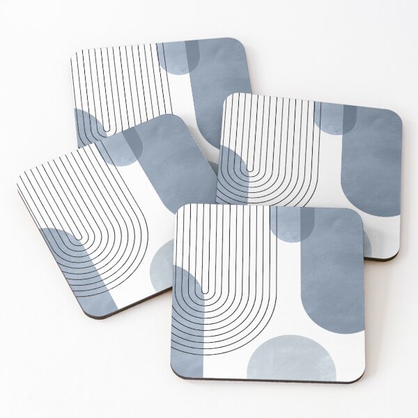 Item preview, Mid Century Blue Geometric Art 2 designed and sold by StudioArtNew.