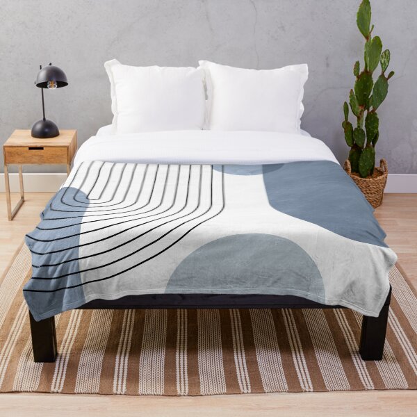 Item preview, Mid Century Blue Geometric Art 2 designed and sold by StudioArtNew.