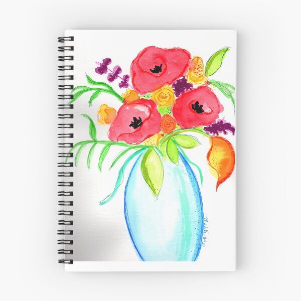 Item preview, Watercolor floral vase designed and sold by Mahli's  Artful Whimsy.
