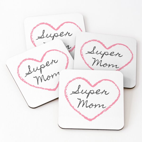 Item preview, Super Mom Pink chalk heart designed and sold by Ahmer Qureshi.