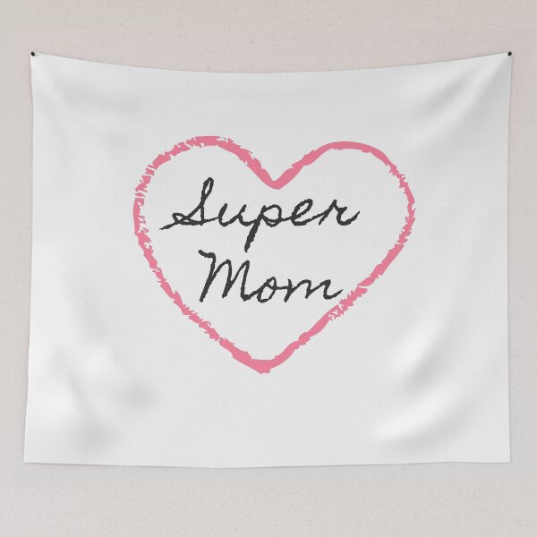 Item preview, Super Mom Pink chalk heart designed and sold by Ahmer Qureshi.