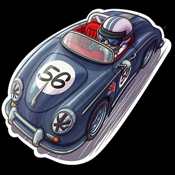 Artwork thumbnail, FineTooned Vintage Roadster Race Car 56 by CraigWoida