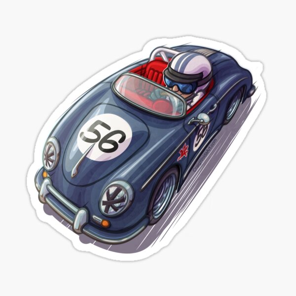 Item preview, FineTooned Vintage Roadster Race Car 56 designed and sold by CraigWoida.