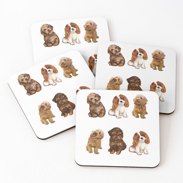 Item preview, Cavapoo Cavoodle puppy dog pattern -puppies galore ii ! cute cavalier king charles spaniel designed and sold by Artonmytee.