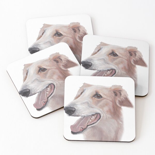 Item preview, Borzoi Russian Wolfhound head face oil painting designed and sold by Charlotte Yealey.