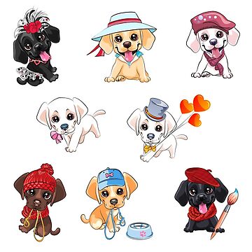 Artwork thumbnail, Sticker puppies by VGdigital