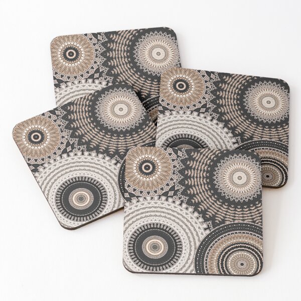 Item preview, Black Gold Multi Mandalas designed and sold by Sheila Wenzel Ganny.