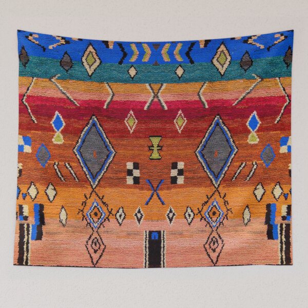 Item preview, Heritage Traditional Multicolour Moroccan Rug Design designed and sold by SpaceBazaar.
