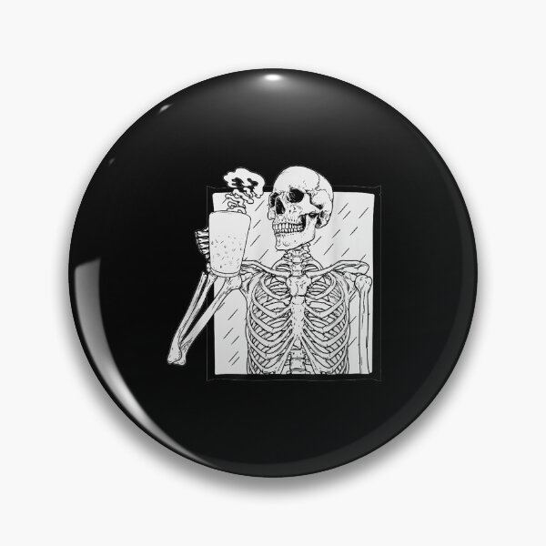 Item preview,  Coffee Halloween Drinking Skeleton Skull Lovers designed and sold by bessiey23.