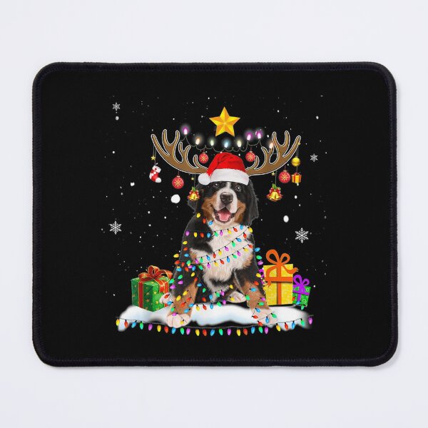 Item preview, Christmas Bernese Mountain Dog Reindeer Lights designed and sold by bessiey23.