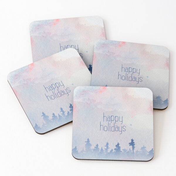 Item preview, Happy Holidays Christmas Design Watercolor designed and sold by Spindriftmerch.