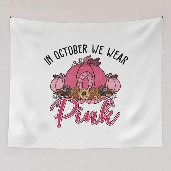 Item preview, In October We Wear Pink Pumpkins Breast Cancer Awareness designed and sold by ecomdesign.