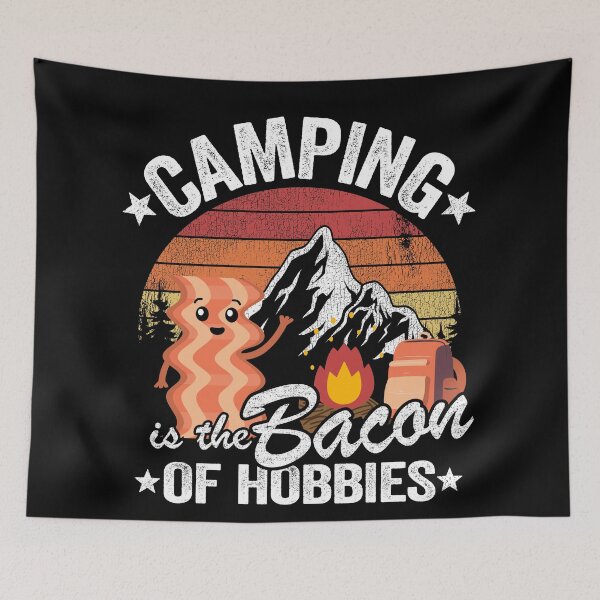 Item preview, Camping Is The Bacon Of Hobbies Funny Outdoor Gift Vintage designed and sold by Stronzi.