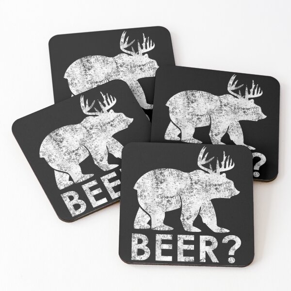 Item preview,  Beer Bear Deer Hunter Drinker Pun Gift designed and sold by bessiey23.