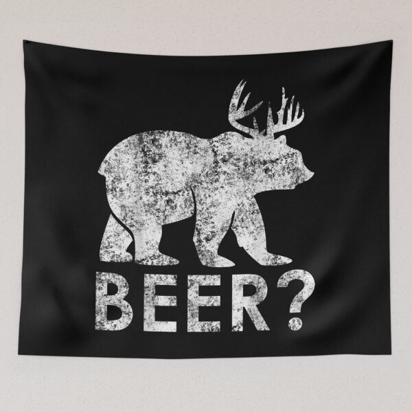 Item preview,  Beer Bear Deer Hunter Drinker Pun Gift designed and sold by bessiey23.