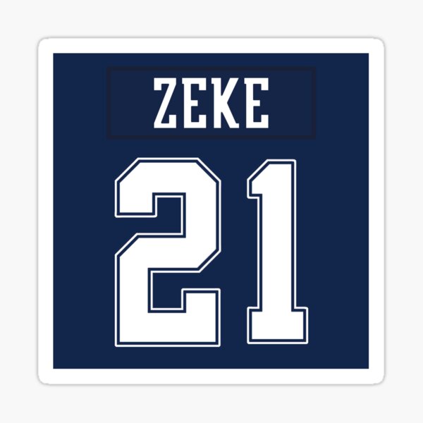 Dak Prescott Jersey Blue Sticker for Sale by Tate Breeland