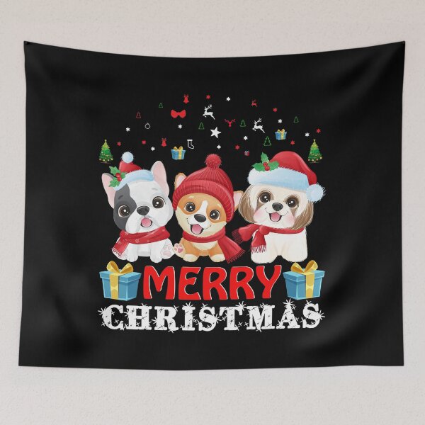 Item preview, Merry Christmas 2021 puppy dogs designed and sold by angelusdark.