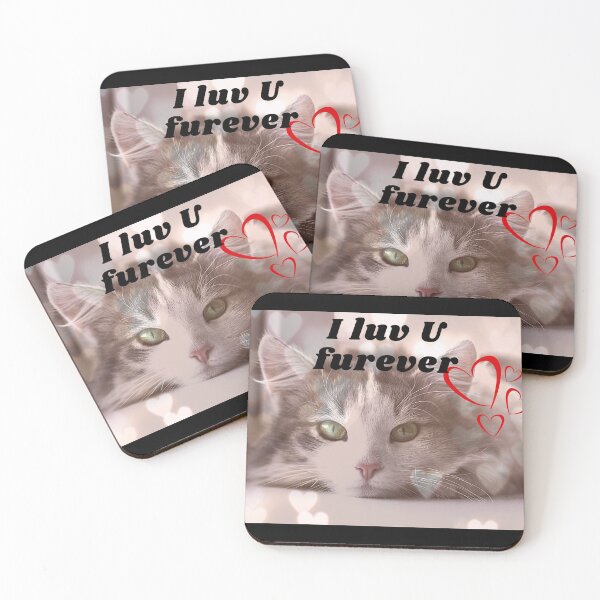 Item preview, I Luv U Furever - Love Catually Cats designed and sold by Digitalme Designs.