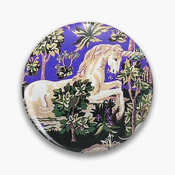 Item preview, Medieval Unicorn Midnight Floral Tapestry designed and sold by Epitome Girl.