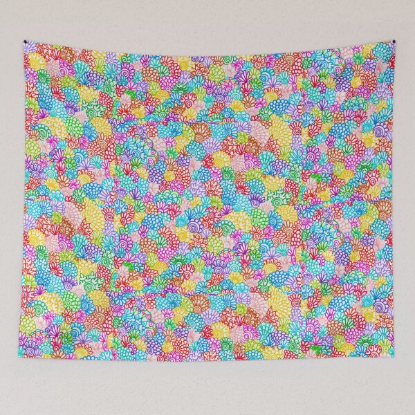Item preview, Garden Colorful Square Mandala designed and sold by DesignPMG.