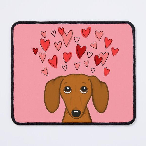 Item preview, Cute Dachshund with Hearts designed and sold by Jenn Inashvili.