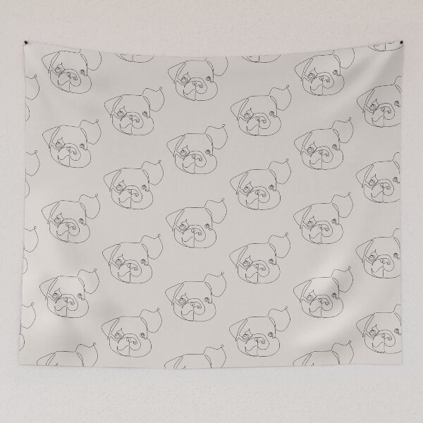 Item preview, One Line Pug Pig designed and sold by Huebucket.