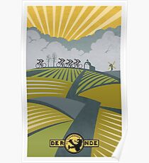 Retro Vlaanderen cycling poster Poster