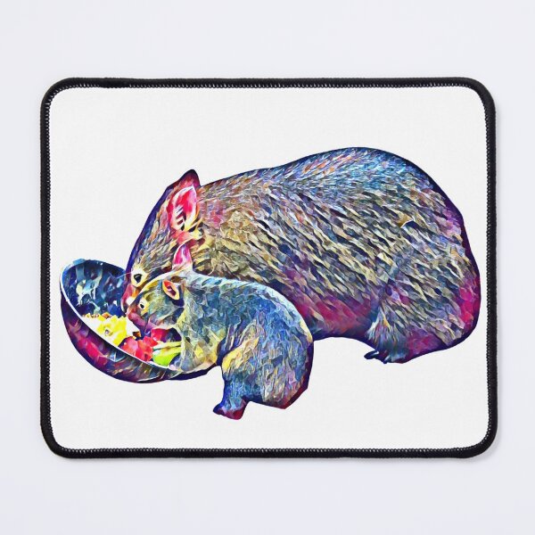 Item preview, Artistic Wombat Family Dinnertime  designed and sold by SayWhatJAY.