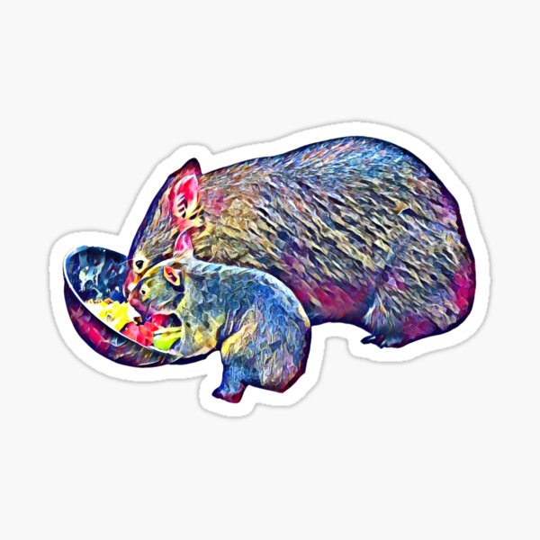Artikel-Vorschau von Künstlerisches Wombat-Familienessen, designt und verkauft von SayWhatJAY.