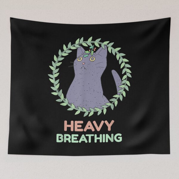 Item preview,  Heavy Breathing Mistletoe Cat Pastel Goth Christmas designed and sold by lindaxse.