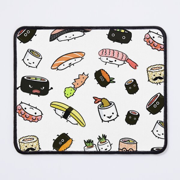Item preview, Cute Sushi Characters Pattern designed and sold by Jenn Inashvili.