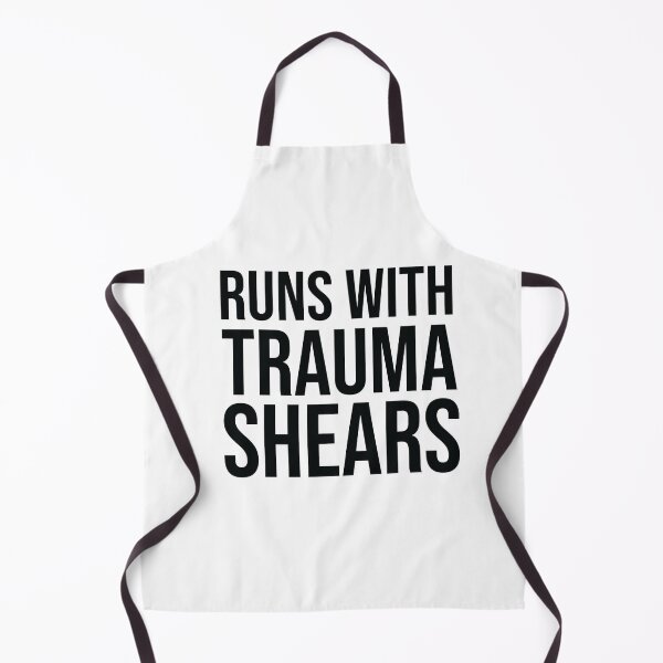 Item preview, Runs With Trauma Shears designed and sold by Lovely Ideas.