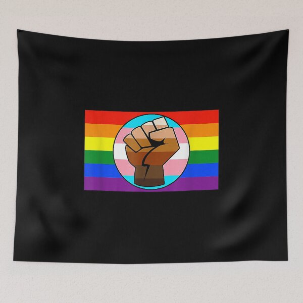 Item preview,  Lgbt Gay Trans Pride Blm Fist Flag designed and sold by lindaxse.