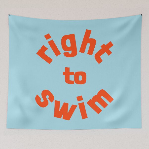 Item preview, Right To Swim Orange designed and sold by cashewdays.
